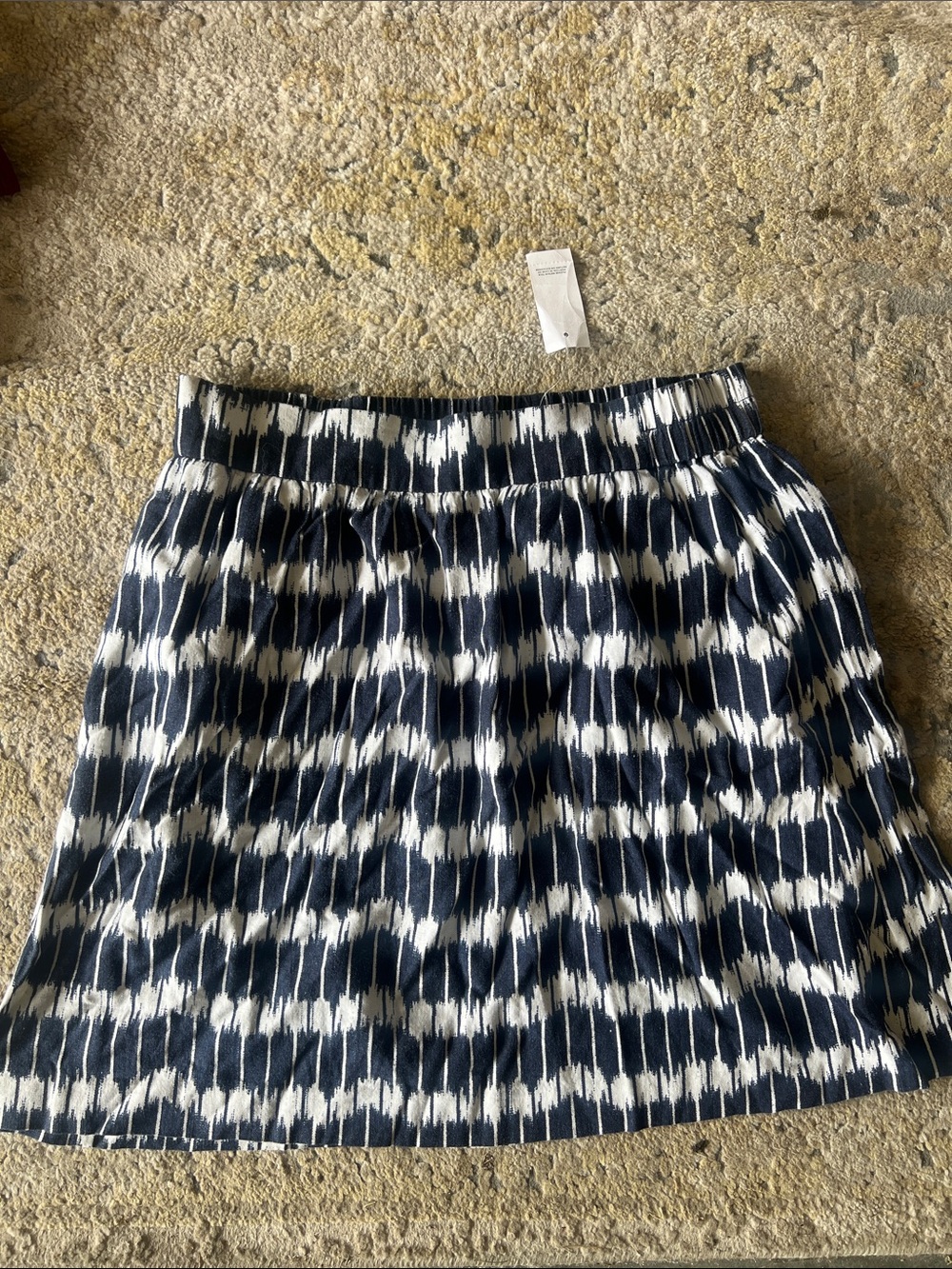 Loft Navy and White Printed Women’s Skirt